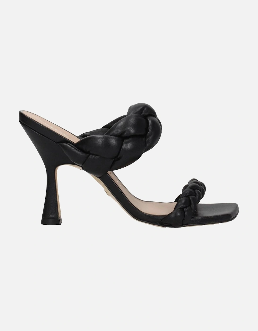High Heel Open Toe Leather Sandals Women - Black, 6 of 5