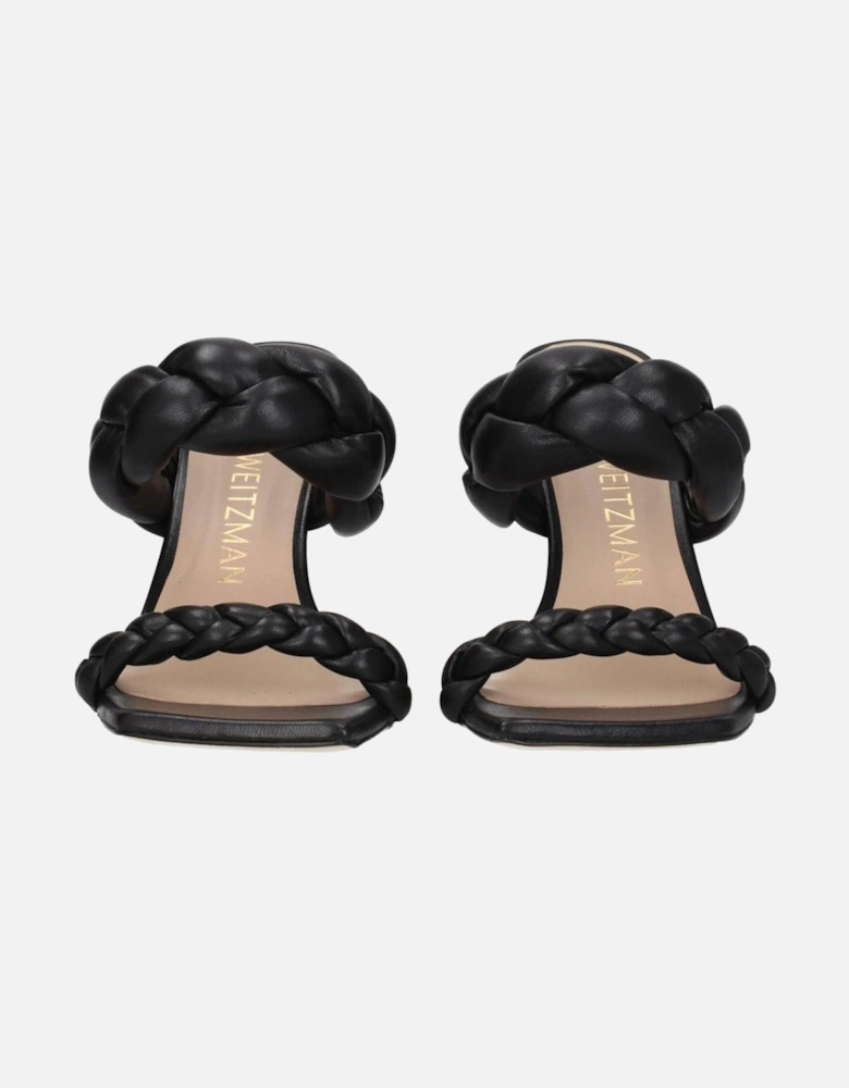 High Heel Open Toe Leather Sandals Women - Black