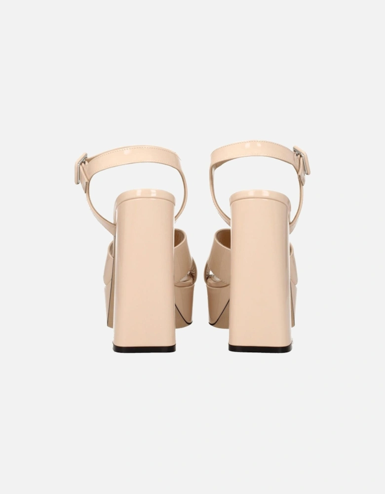 Patent Leather Buckle Closure High Heel Sandals Women - Pink