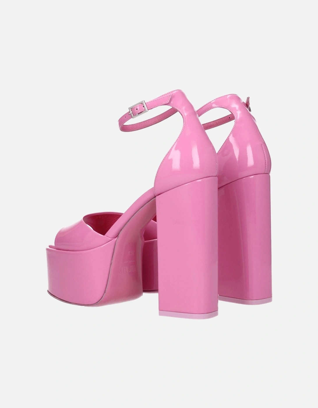 High Heel Open Toe Patent Leather Sandals Women - Pink
