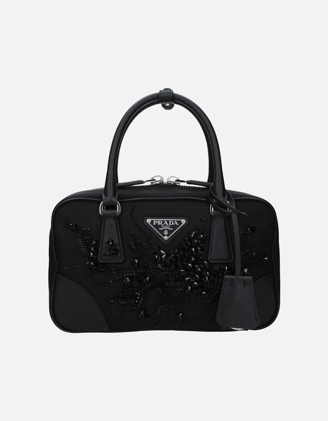 Sequin-Embellished Fabric Handbag with Adjustable Strap Women - Black, 4 of 3