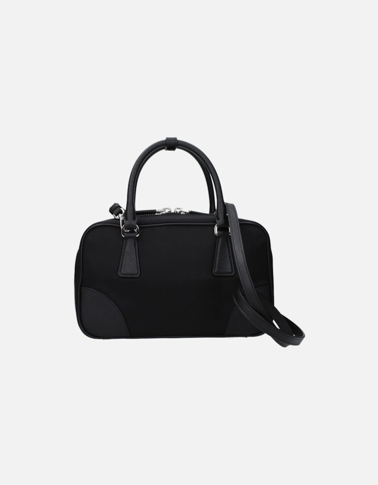 Sequin-Embellished Fabric Handbag with Adjustable Strap Women - Black