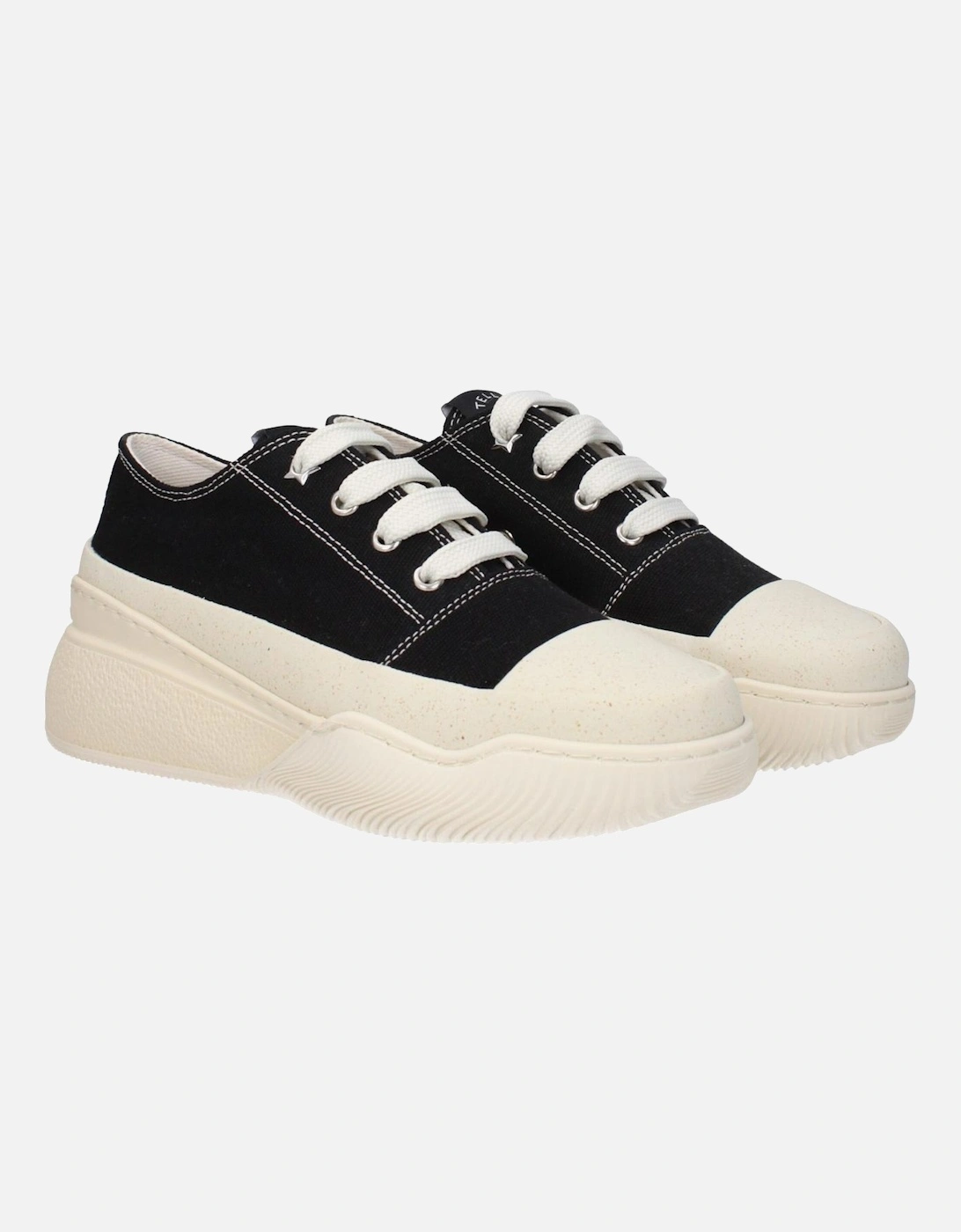 Lace-Up Sneakers with Front Logo Women - Black