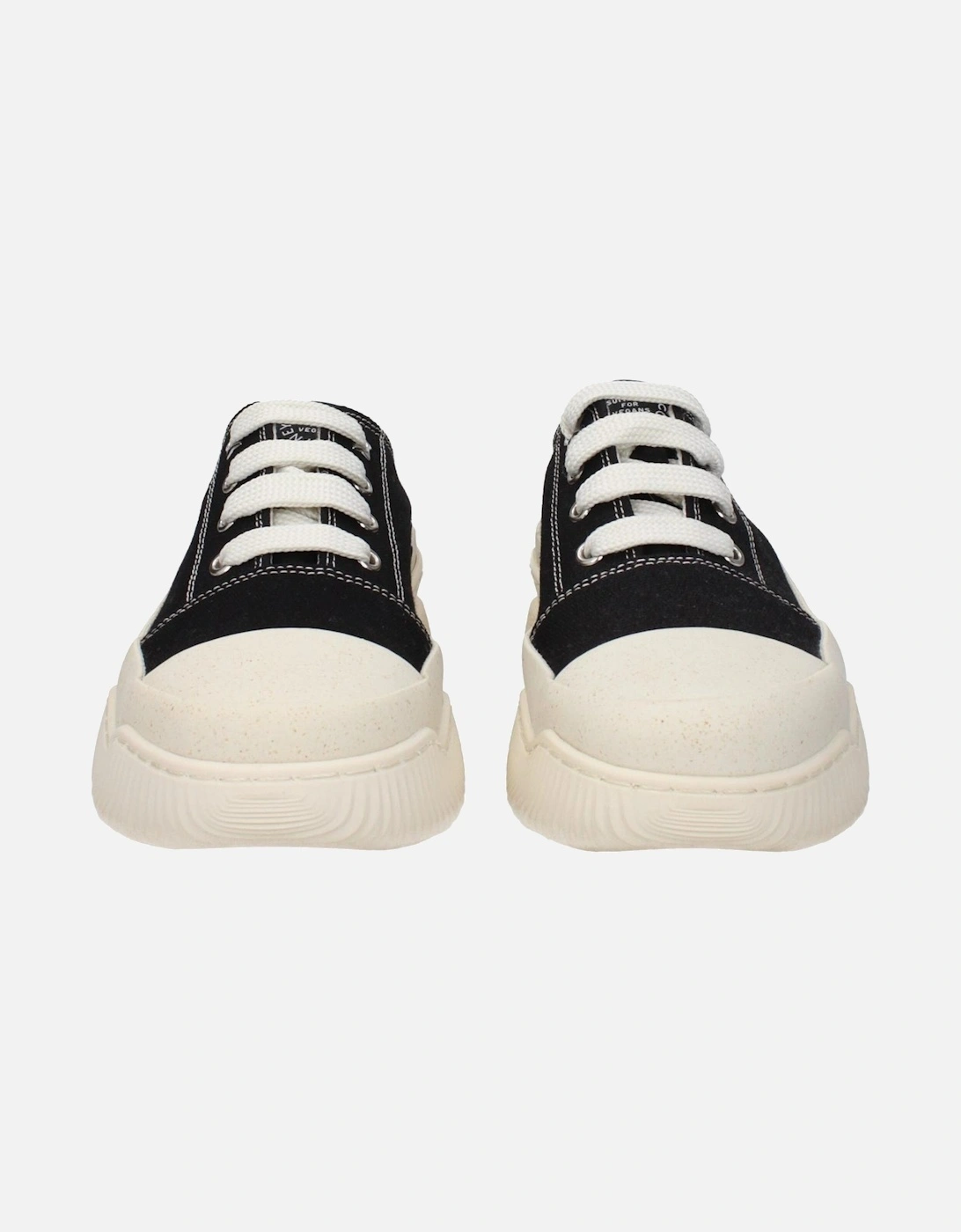 Lace-Up Sneakers with Front Logo Women - Black