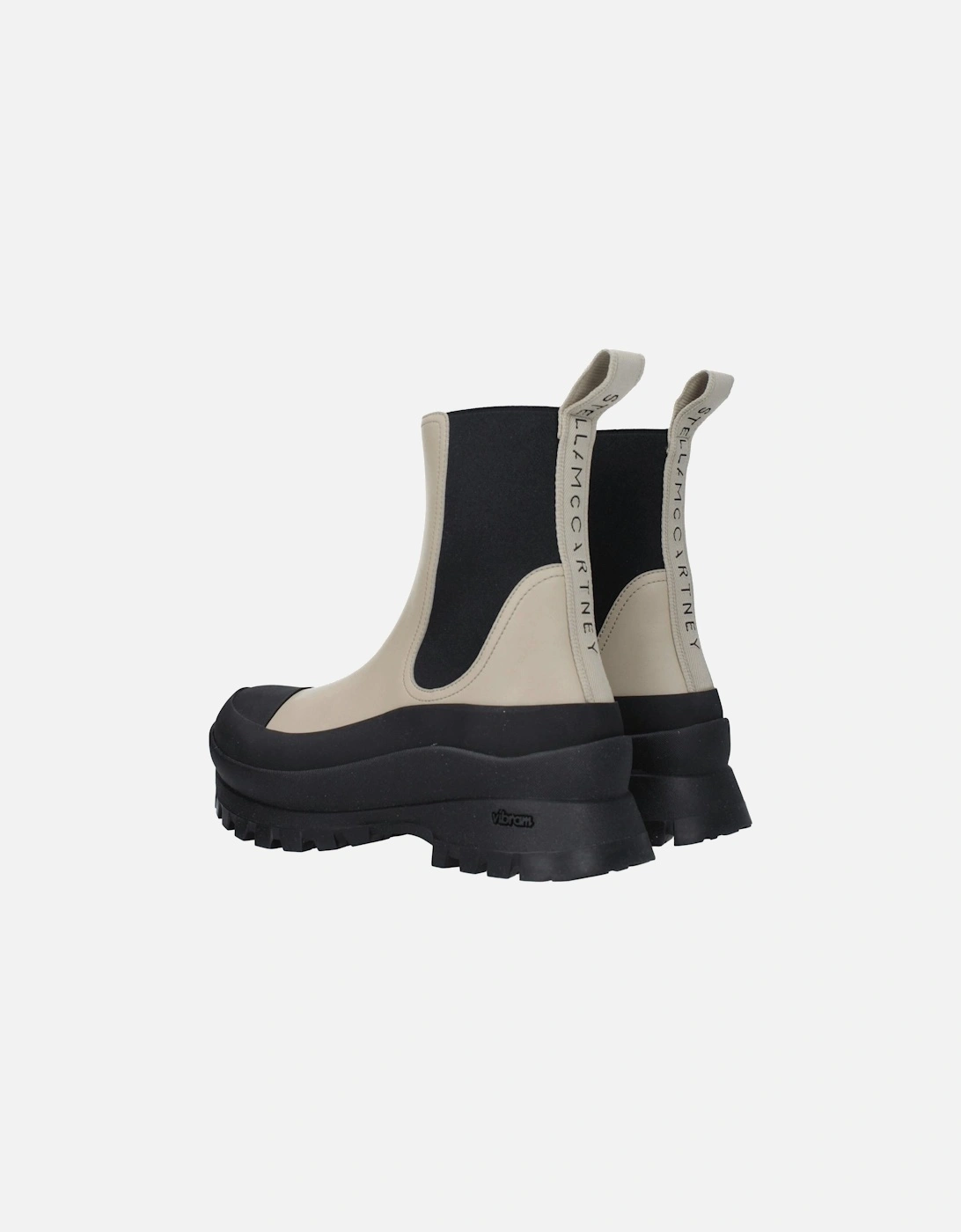 Eco Leather Ankle Boots with Back Logo Women - Black
