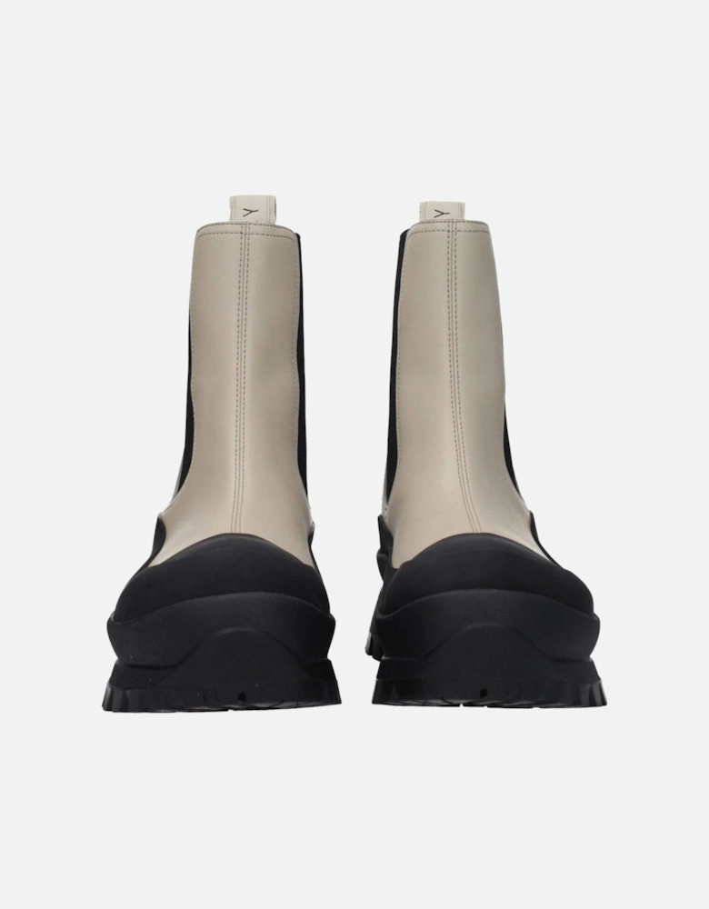 Eco Leather Ankle Boots with Back Logo Women - Black