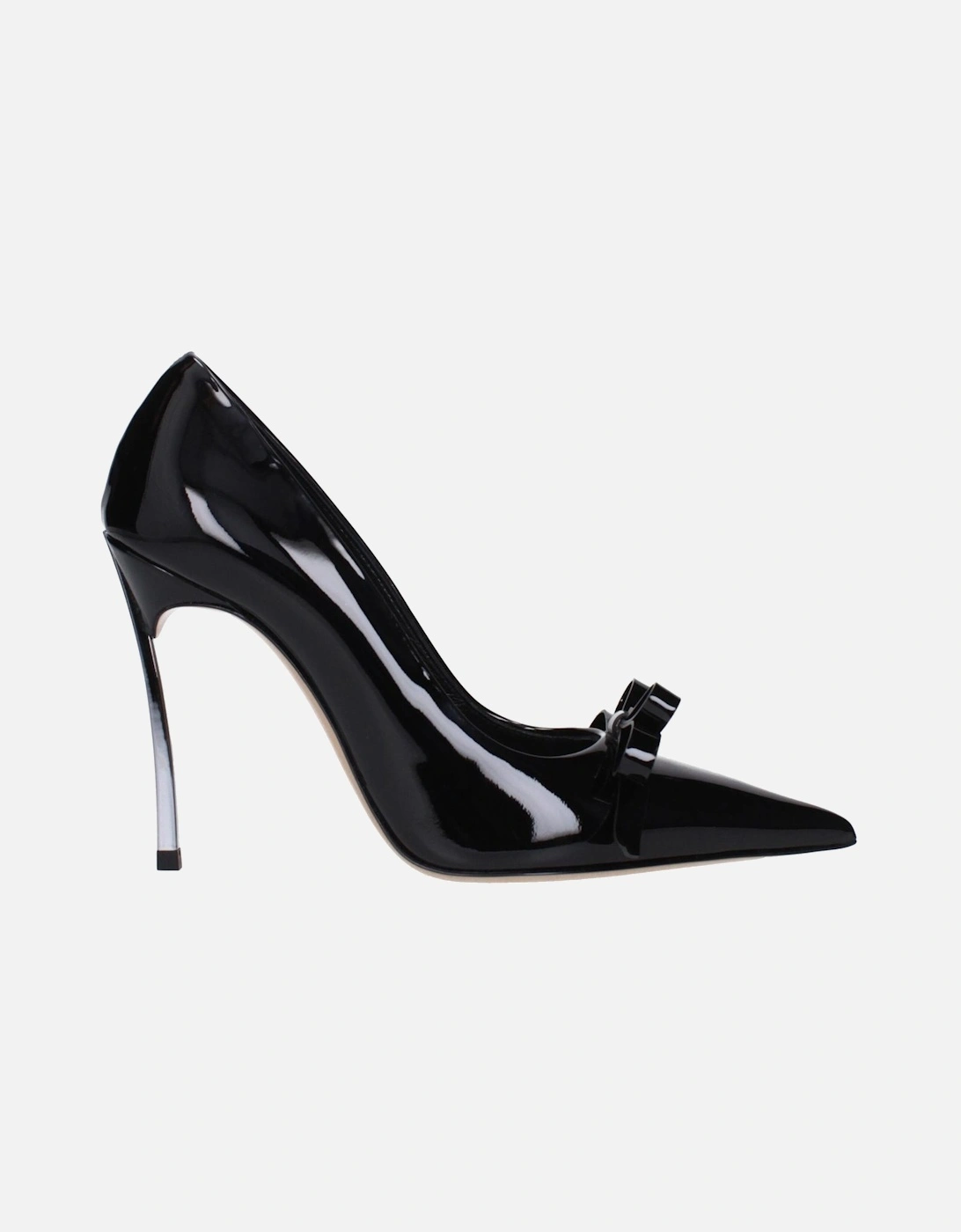 Patent Leather High Heel Pumps with Front Detail Women - Black, 6 of 5
