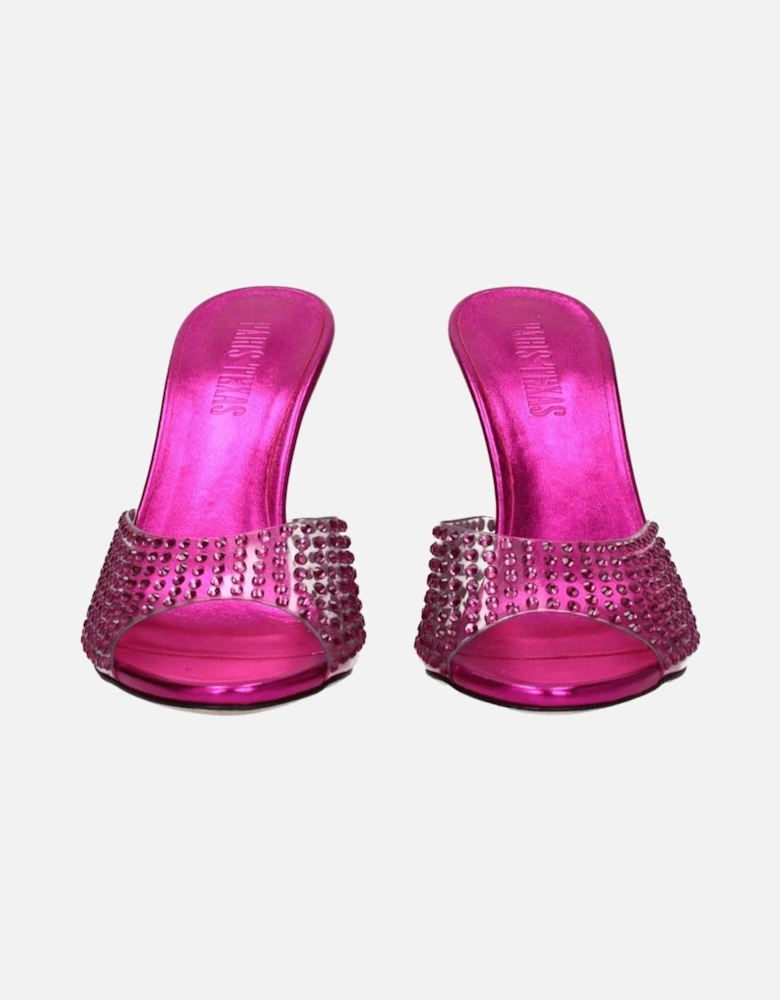 Transparent PVC Rhinestone High Heel Sandals Women