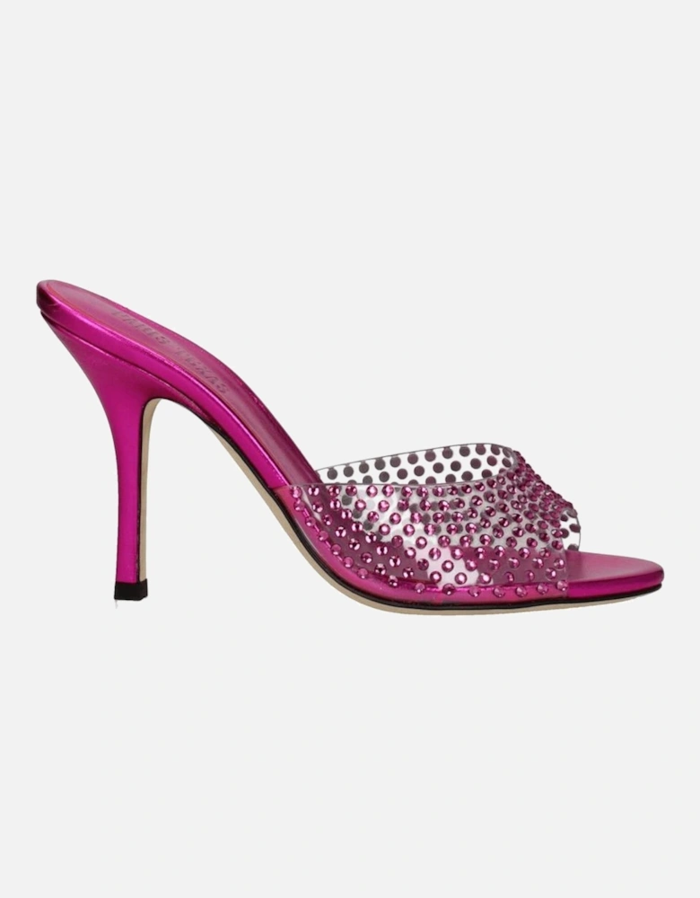 Transparent PVC Rhinestone High Heel Sandals Women