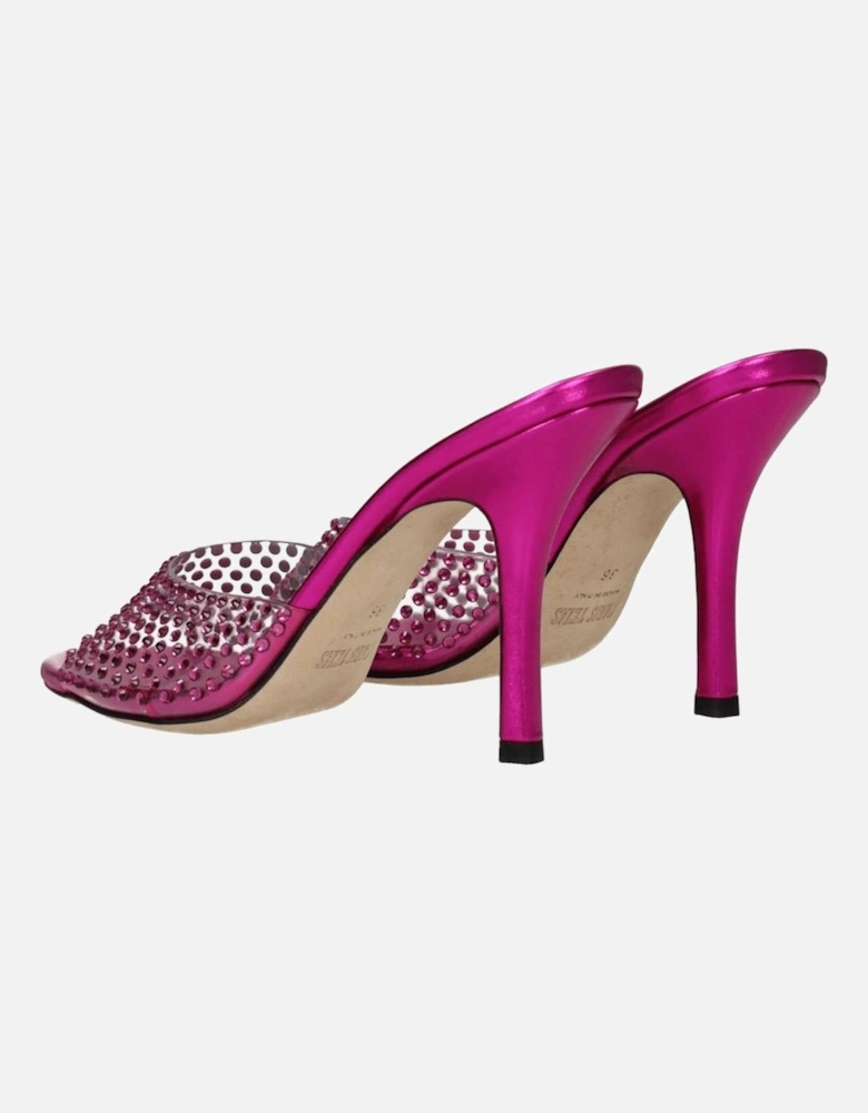 Transparent PVC Rhinestone High Heel Sandals Women
