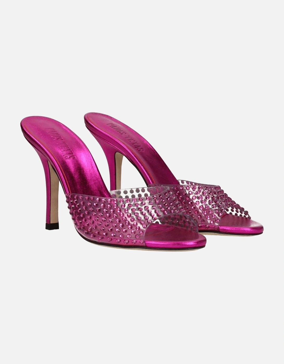 Transparent PVC Rhinestone High Heel Sandals Women