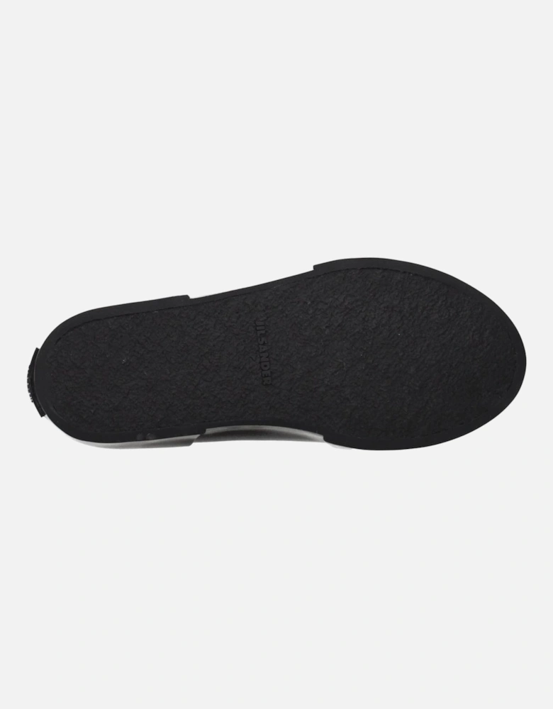 Lace-Up Casual Fabric Sneakers with Mid Heels Women - Black