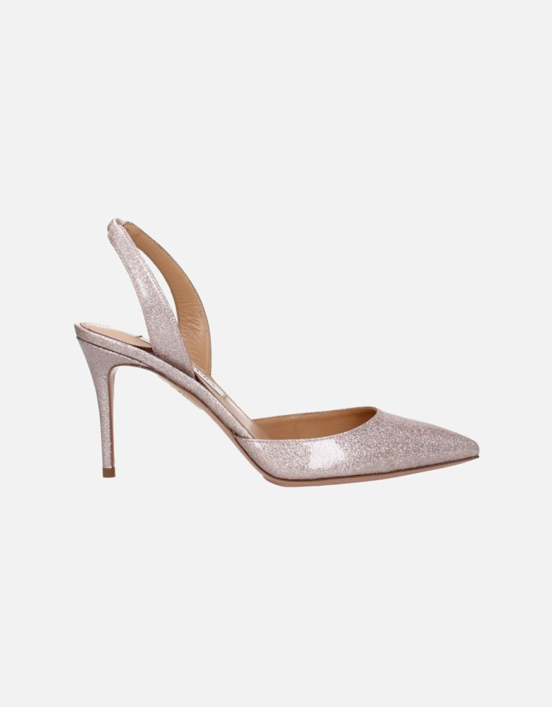 Glitter Pointy Toe Mid Heel Sandals Women - Multicolor