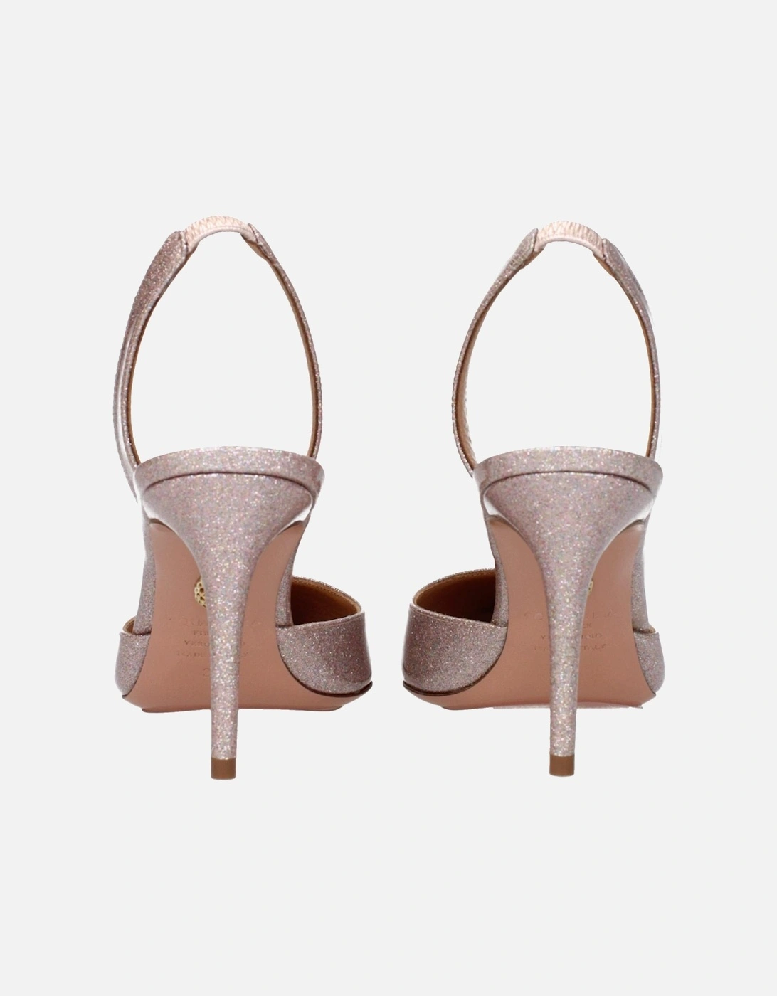 Glitter Pointy Toe Mid Heel Sandals Women - Multicolor