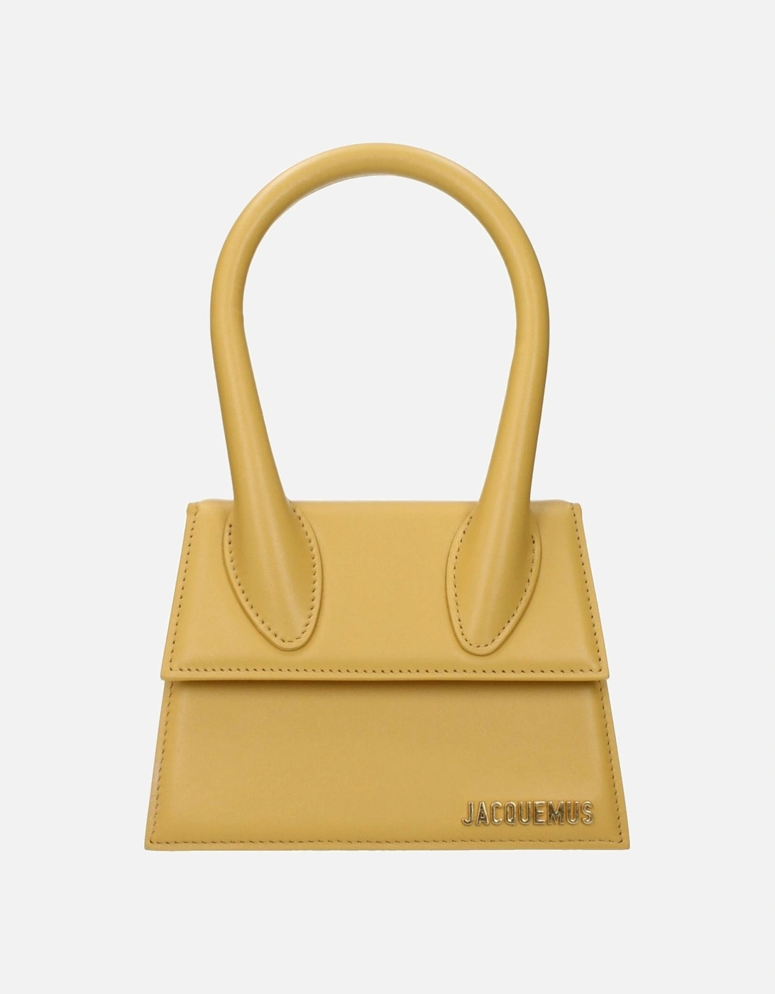 Medium Leather Handbag with Adjustable Strap Women - Yellow, 4 of 3