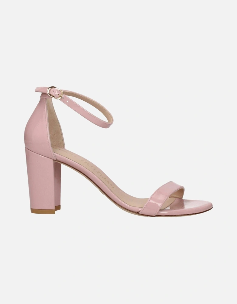 Patent Leather Sandals with Mid Heels Women - Pink