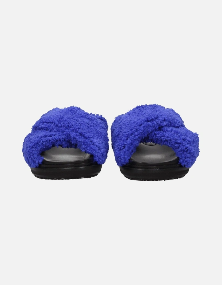 Fabric Open Toe Casual Slippers with Side Logo Women - Purple Sandals