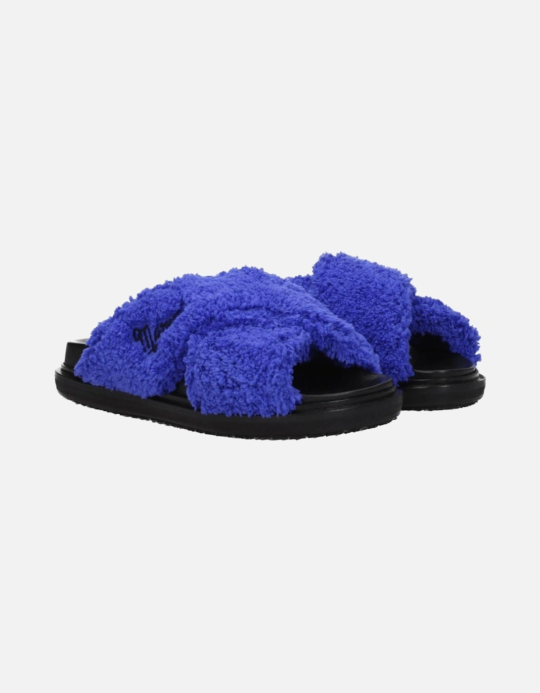 Fabric Open Toe Casual Slippers with Side Logo Women - Purple Sandals