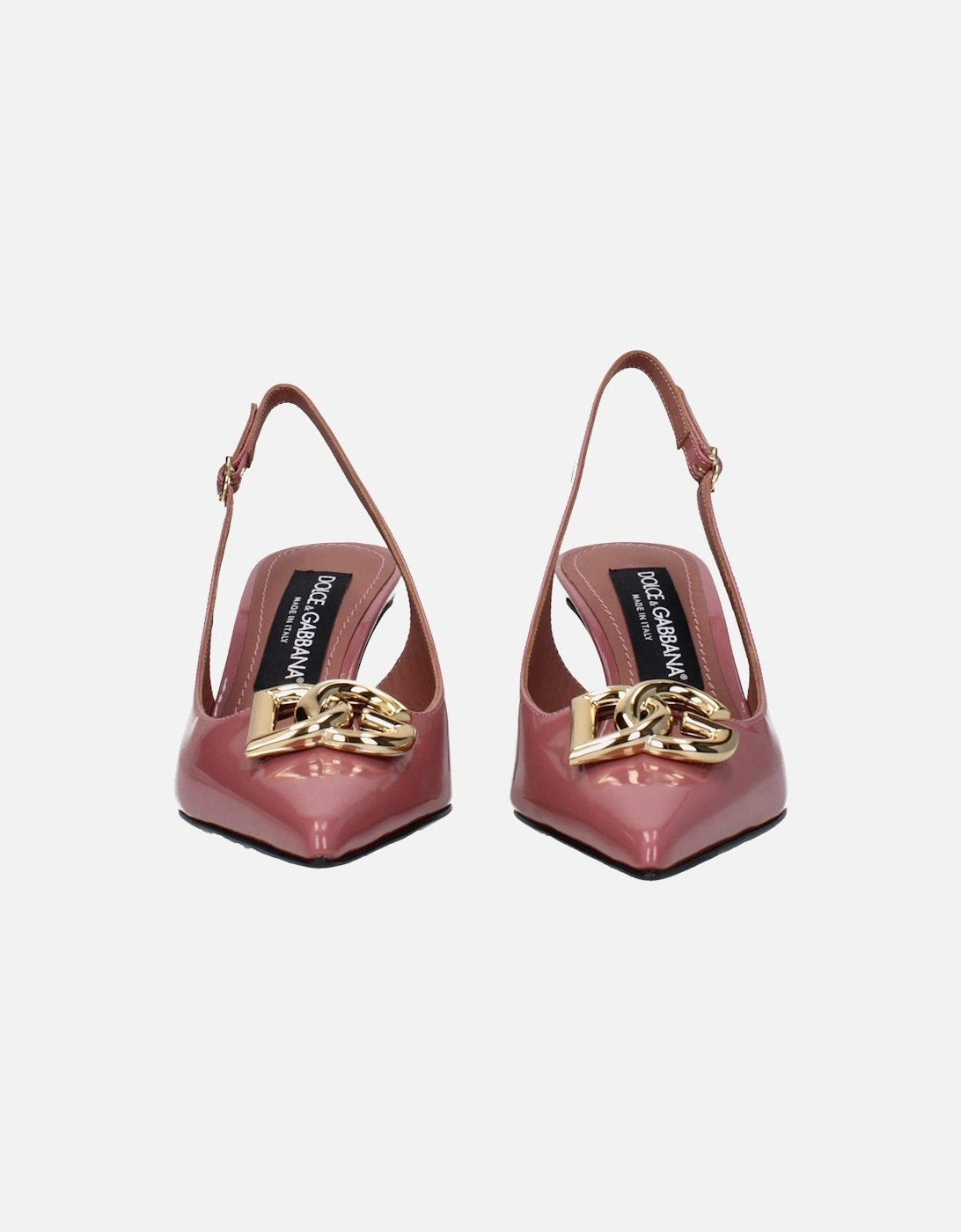 Patent Leather Pointy Toe Mid Heel Sandals Women - Pink
