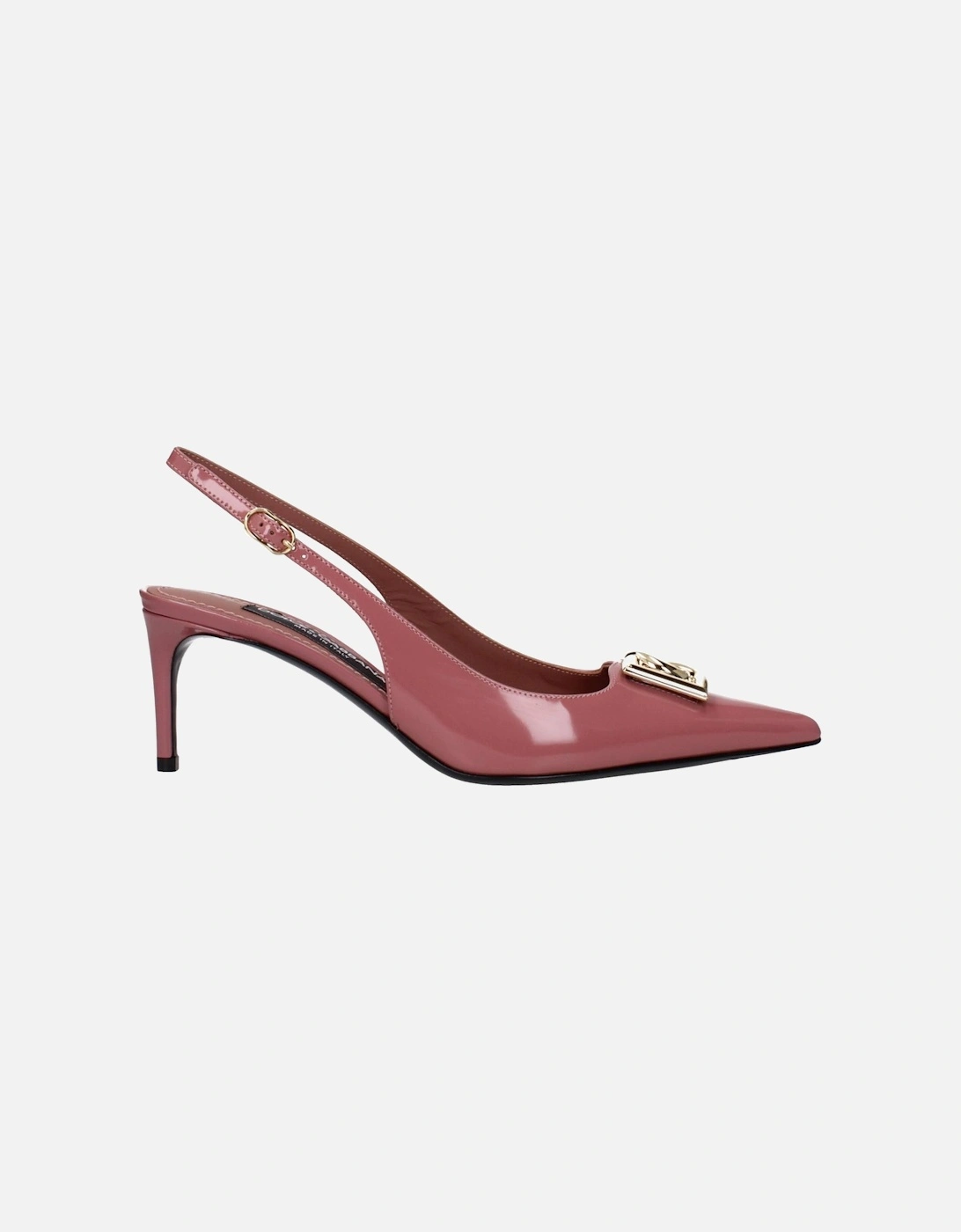 Patent Leather Pointy Toe Mid Heel Sandals Women - Pink, 6 of 5