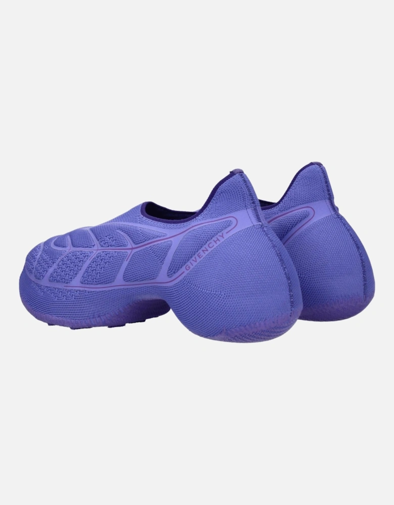 Mid Heel Fabric Slip-On with Side Logo Women - Purple Boots