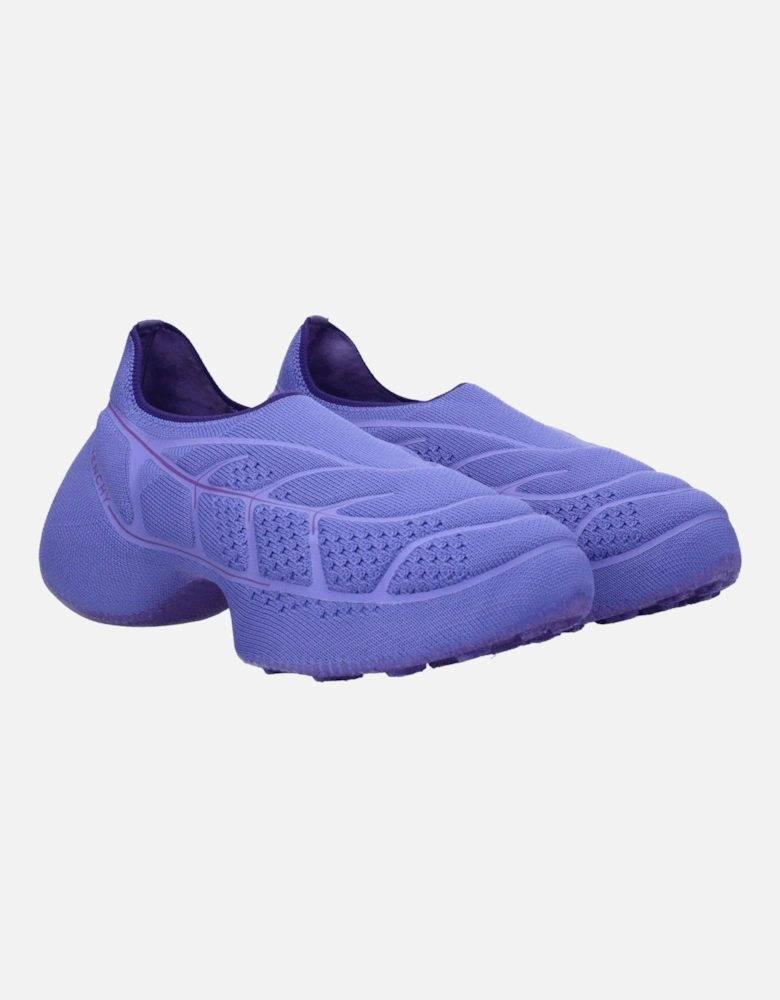 Mid Heel Fabric Slip-On with Side Logo Women - Purple Boots