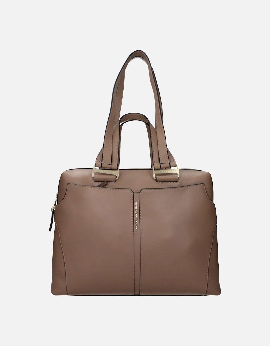 Leather Casual Work Bag with Zip Closure Women - Gray, 4 of 3
