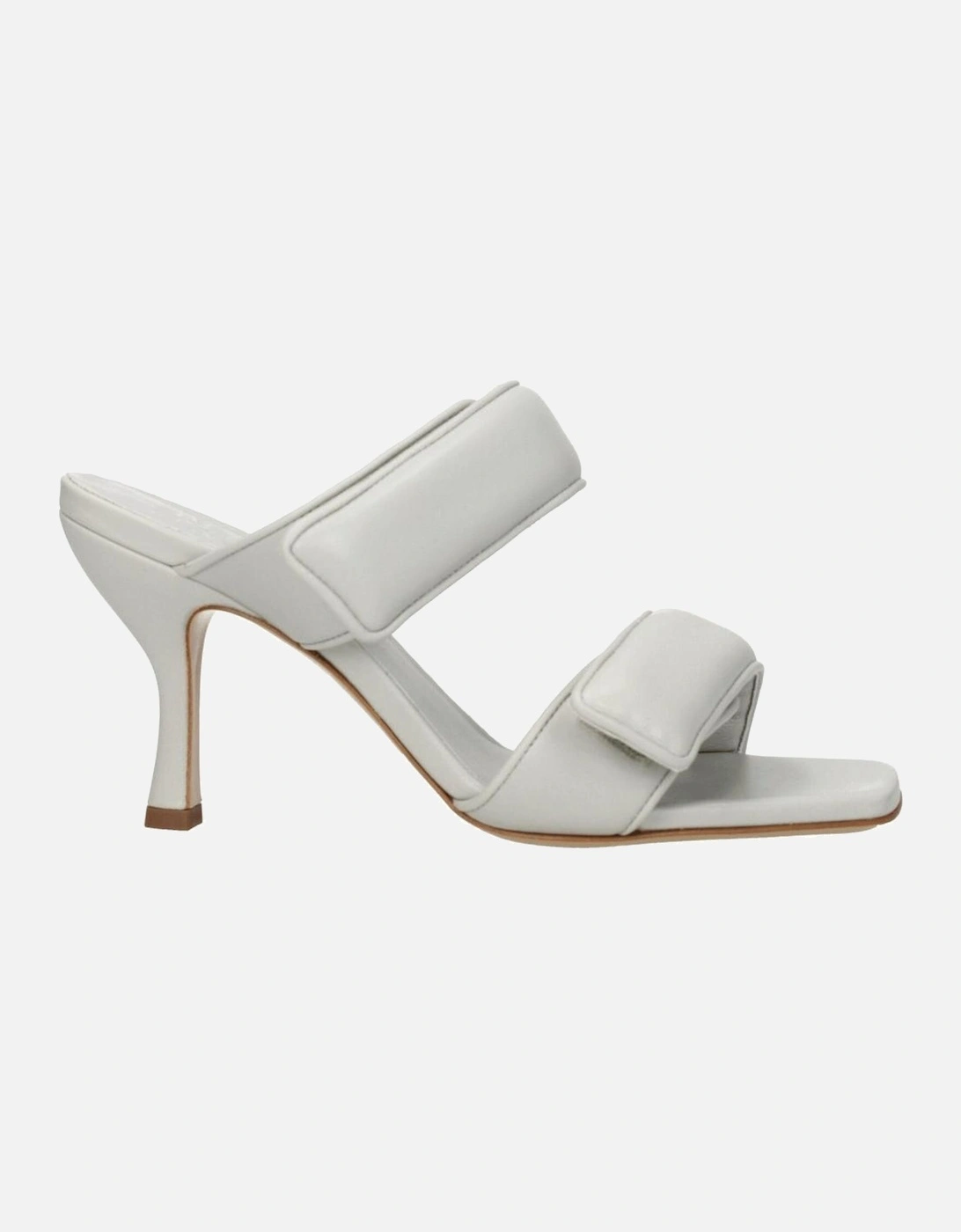 High Heel Leather Strap Sandals with Open Toe Women - Gray, 6 of 5