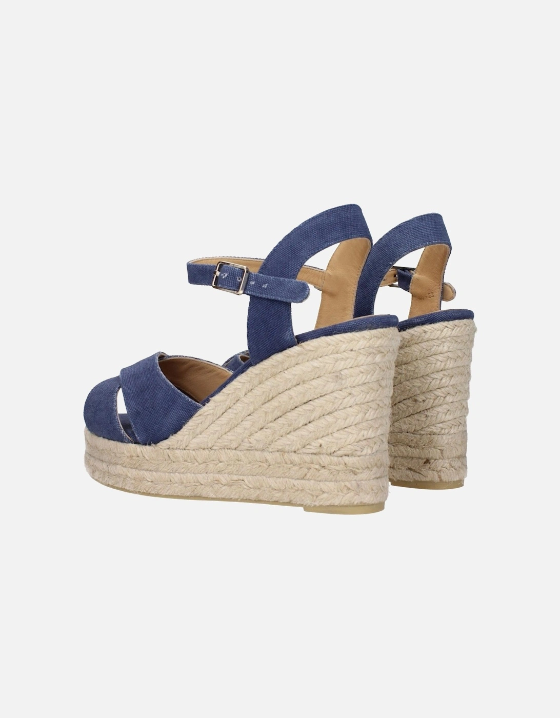 Open Toe Buckle Closure Wedges Women - Blue Sandals