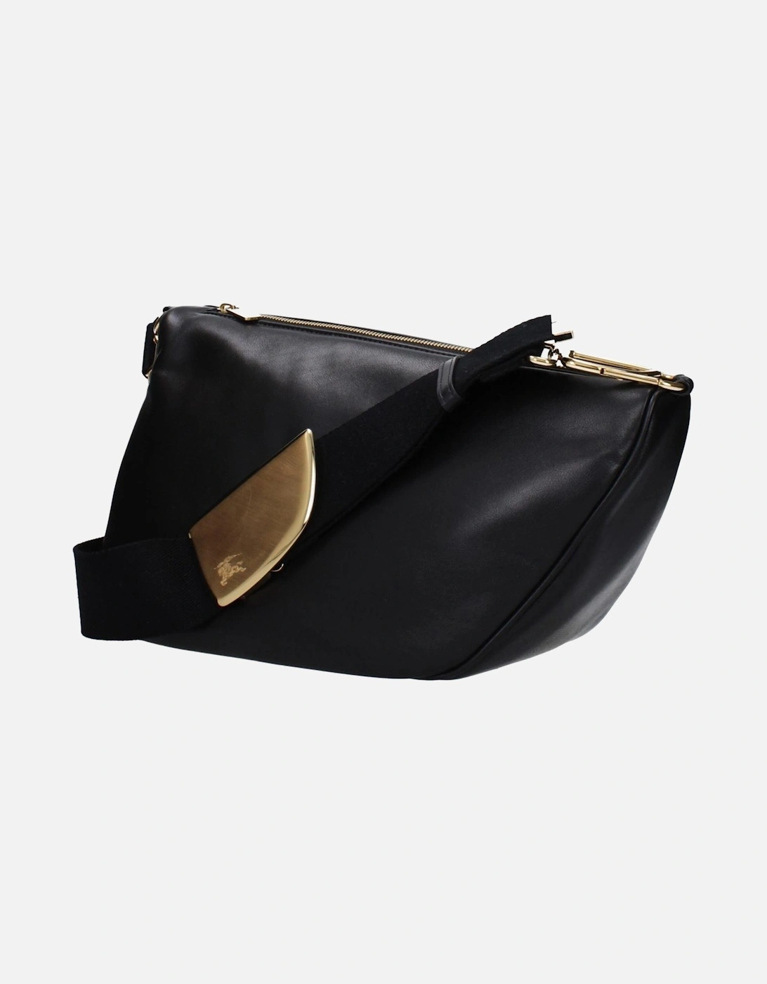 Adjustable Leather Crossbody Bag with Logo and Zip Closure Women -