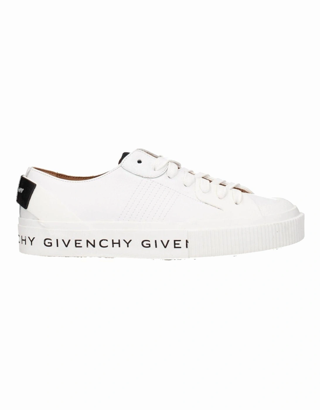 Leather Sneakers with Logo and Lace-Up Closure Women - White, 6 of 5