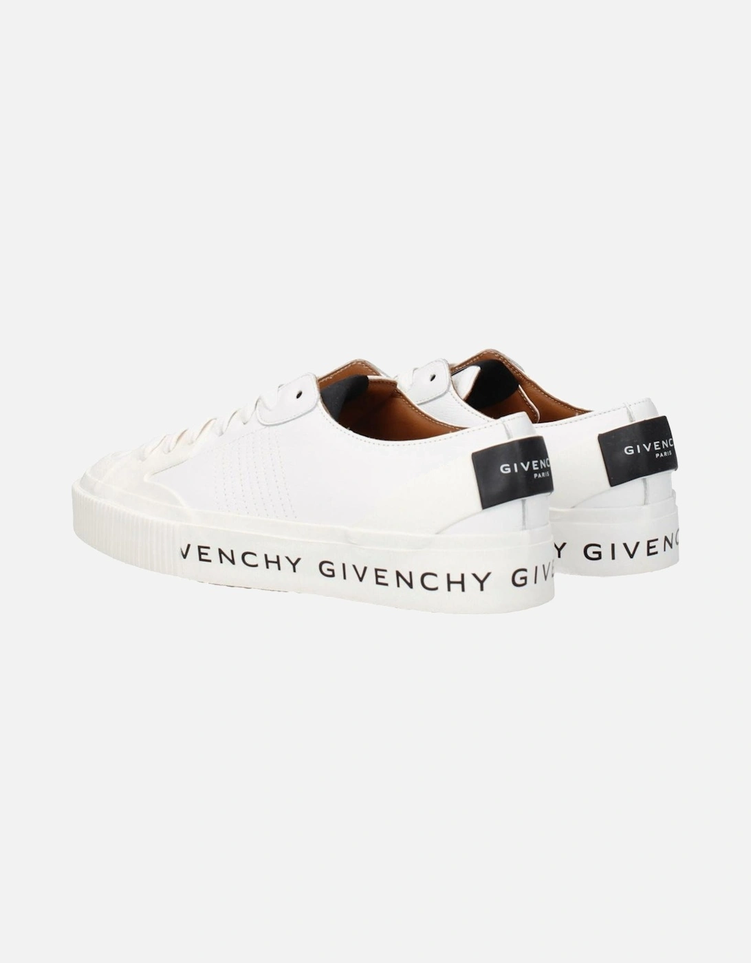 Leather Sneakers with Logo and Lace-Up Closure Women - White