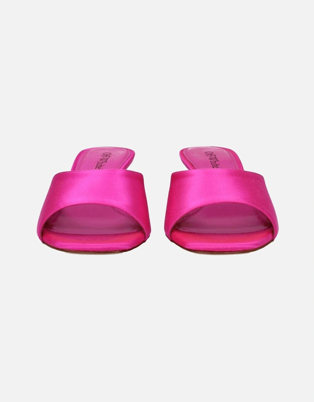 Satin Open Toe Mid Heel Sandals Women - Pink