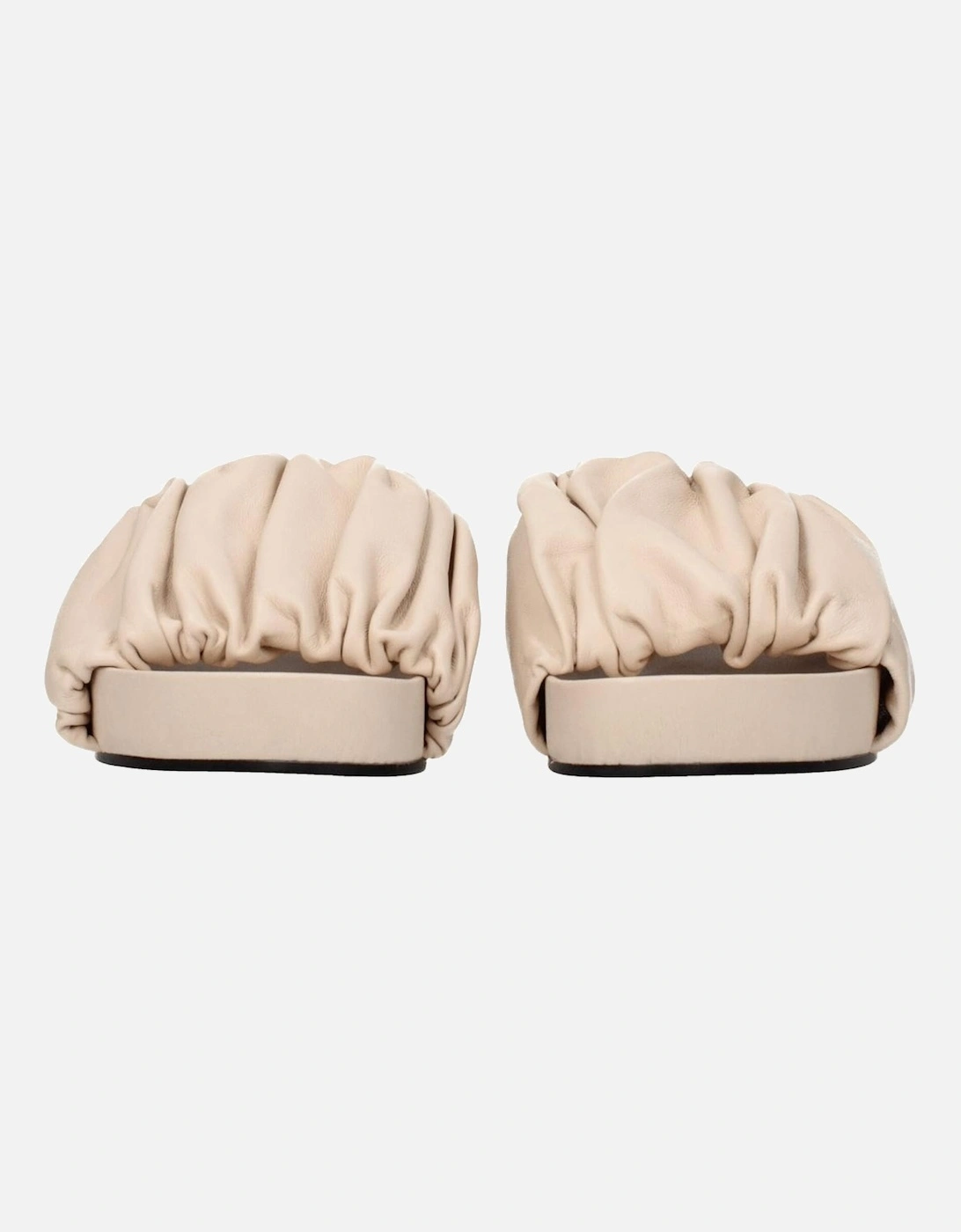 Mid Heel Leather Open Toe Slippers Women - Pink Sandals