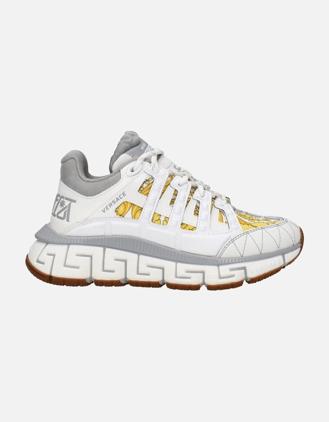 Leather Mid Heel Lace-Up Sneakers Women - White, 6 of 5