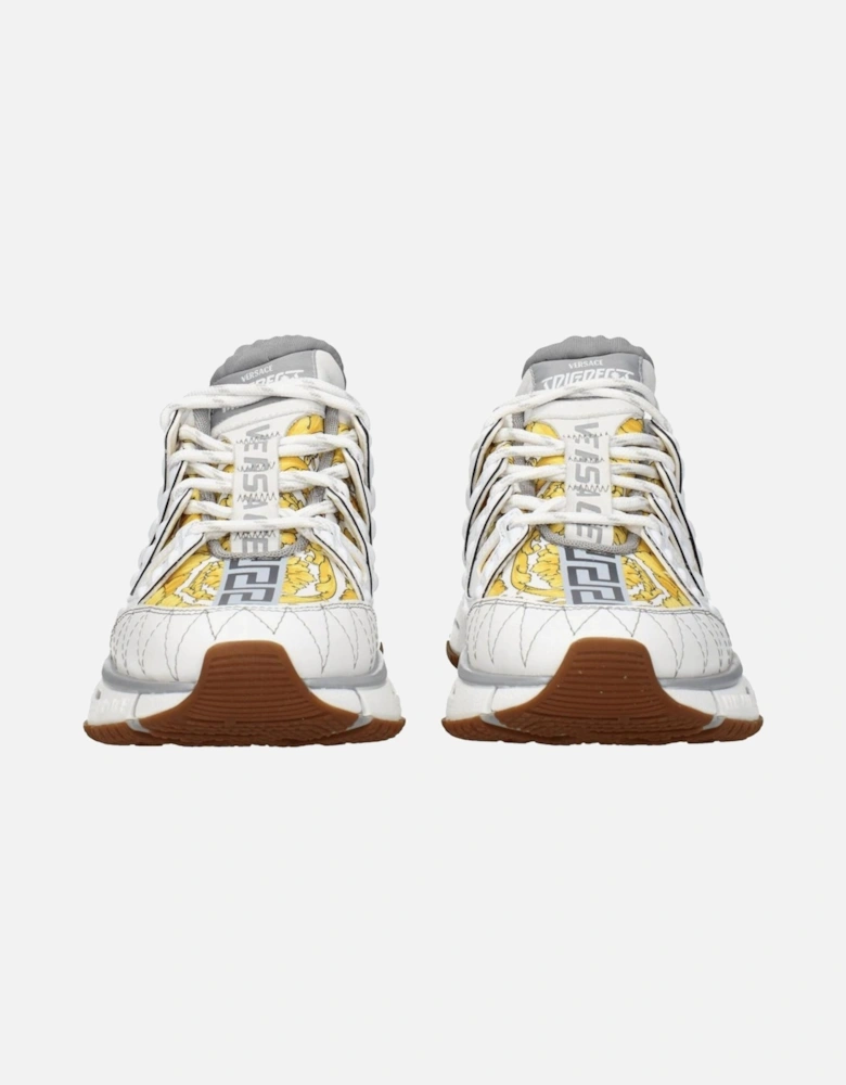 Leather Mid Heel Lace-Up Sneakers Women - White