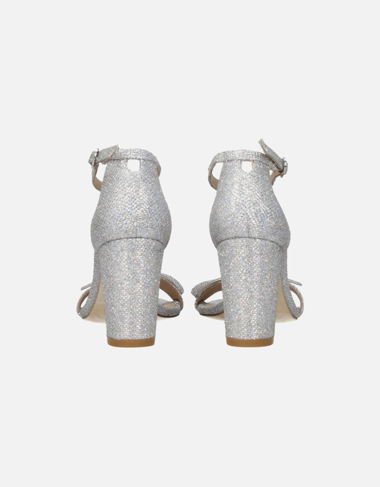 Open Toe Mid Heel Buckle Closure Sandals Women - Gray
