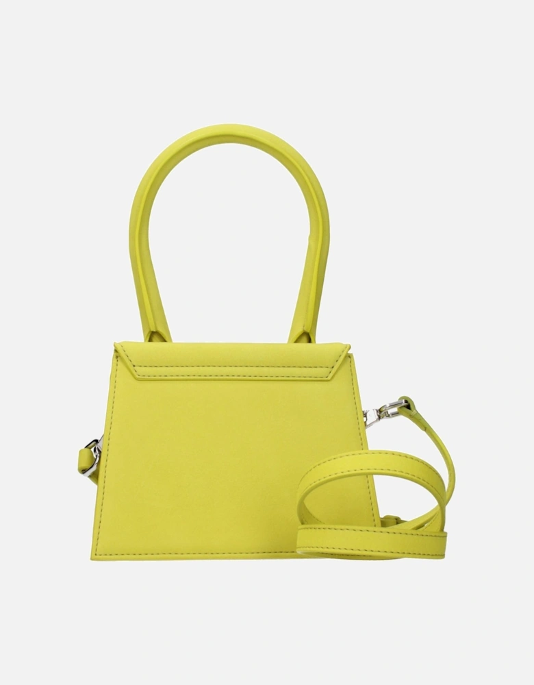 Medium Suede Handbag with Adjustable Strap Women - Yellow