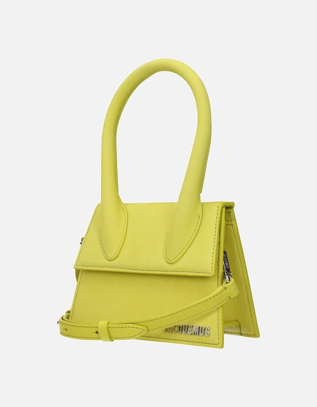 Medium Suede Handbag with Adjustable Strap Women - Yellow