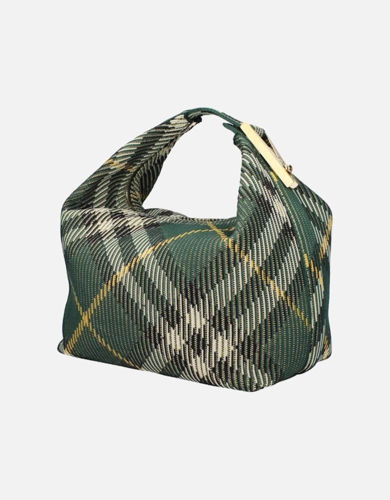 Check Print Medium Handbag with Zip Closure Women - Green