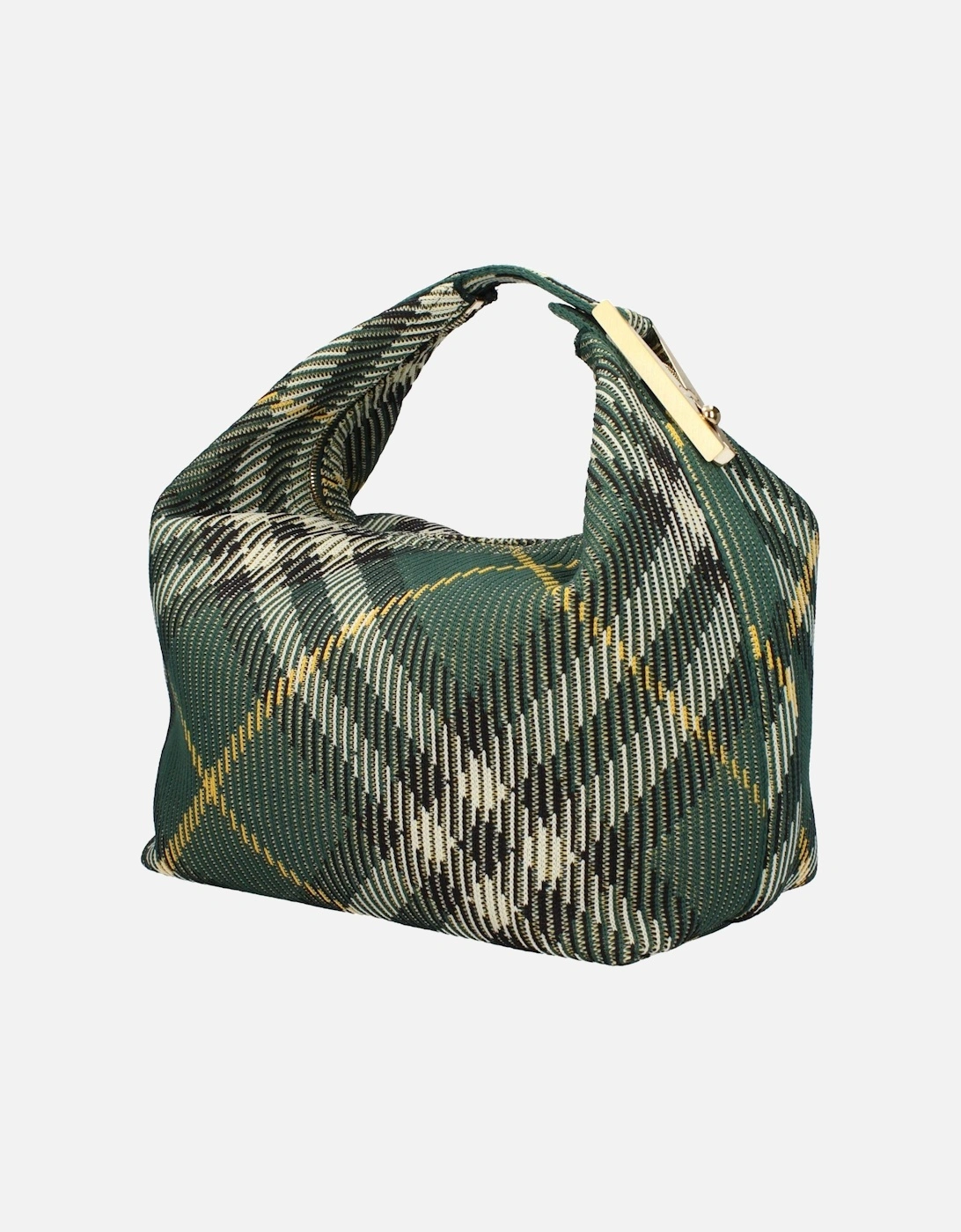 Check Print Medium Handbag with Zip Closure Women - Green