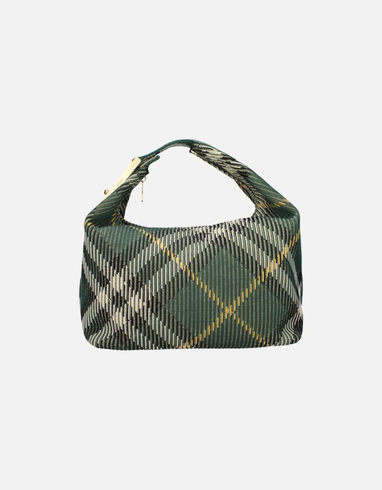 Check Print Medium Handbag with Zip Closure Women - Green