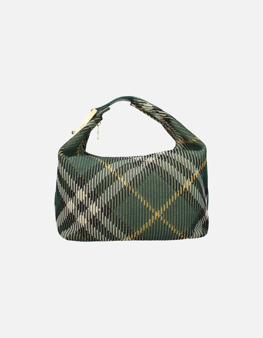 Check Print Medium Handbag with Zip Closure Women - Green