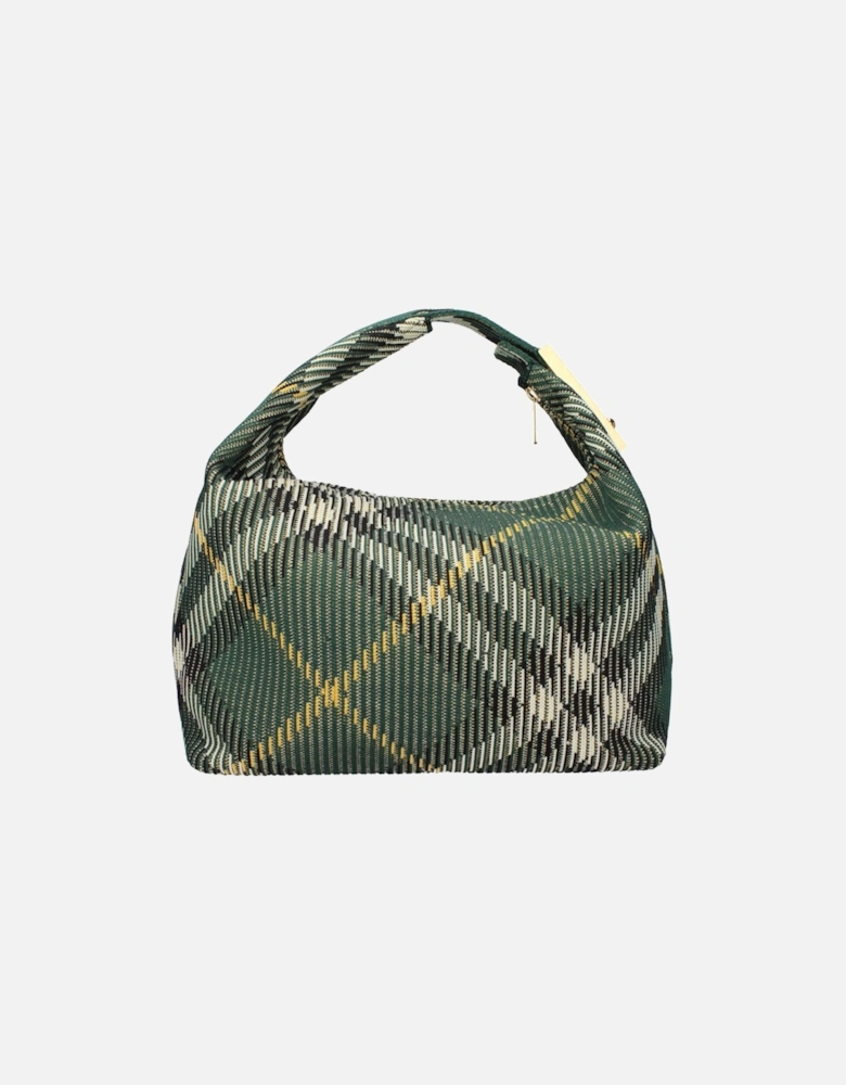 Check Print Medium Handbag with Zip Closure Women - Green