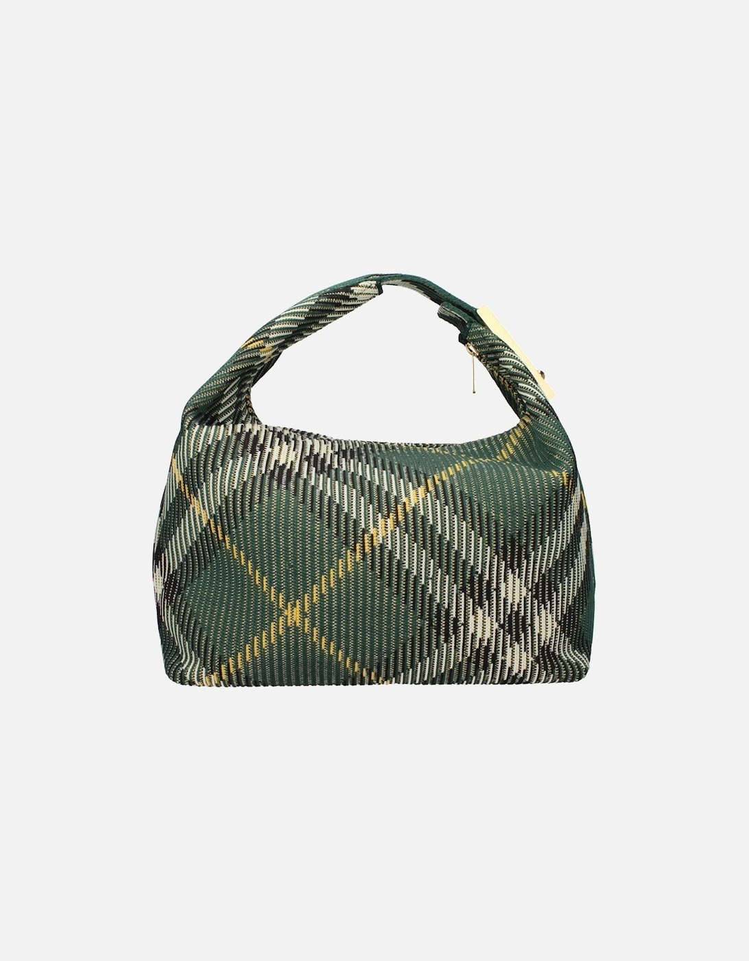 Check Print Medium Handbag with Zip Closure Women - Green, 5 of 4