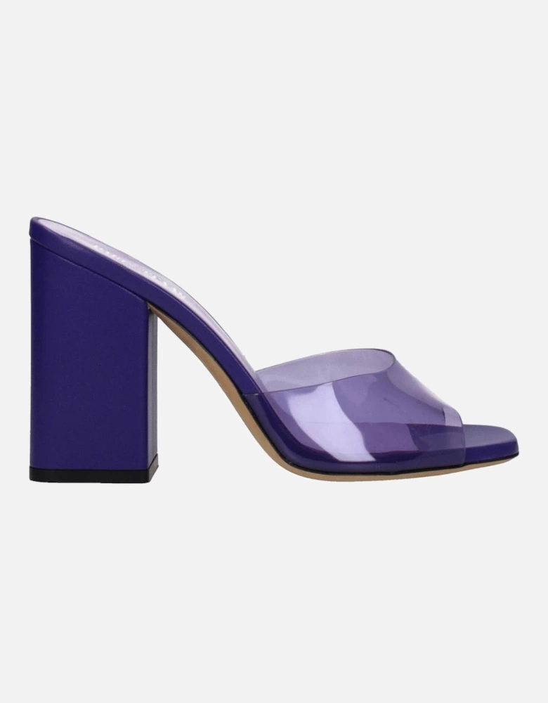 High Heel Open Toe PVC Sandals Women - Purple