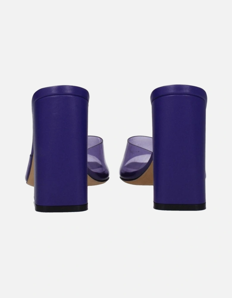 High Heel Open Toe PVC Sandals Women - Purple