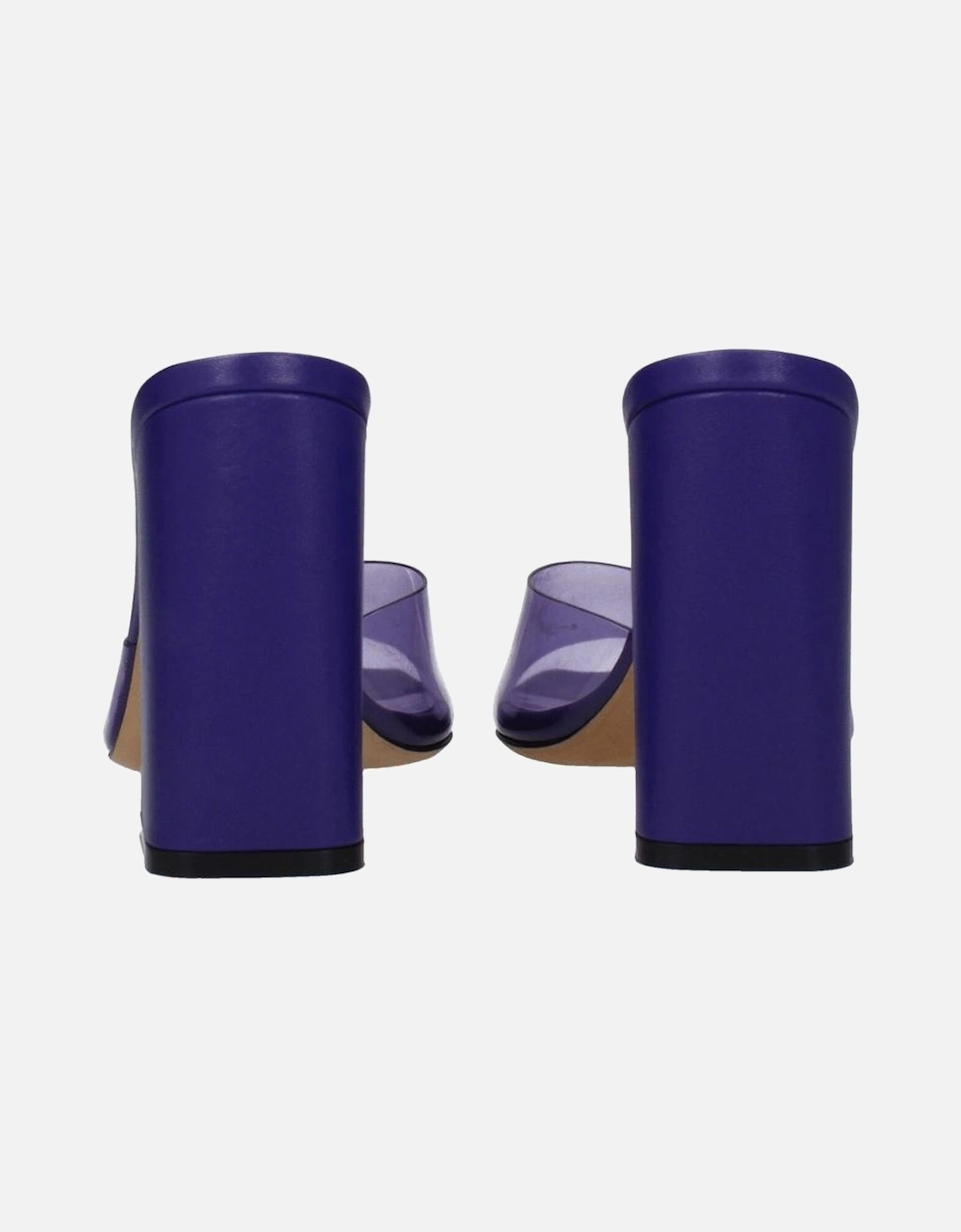 High Heel Open Toe PVC Sandals Women - Purple