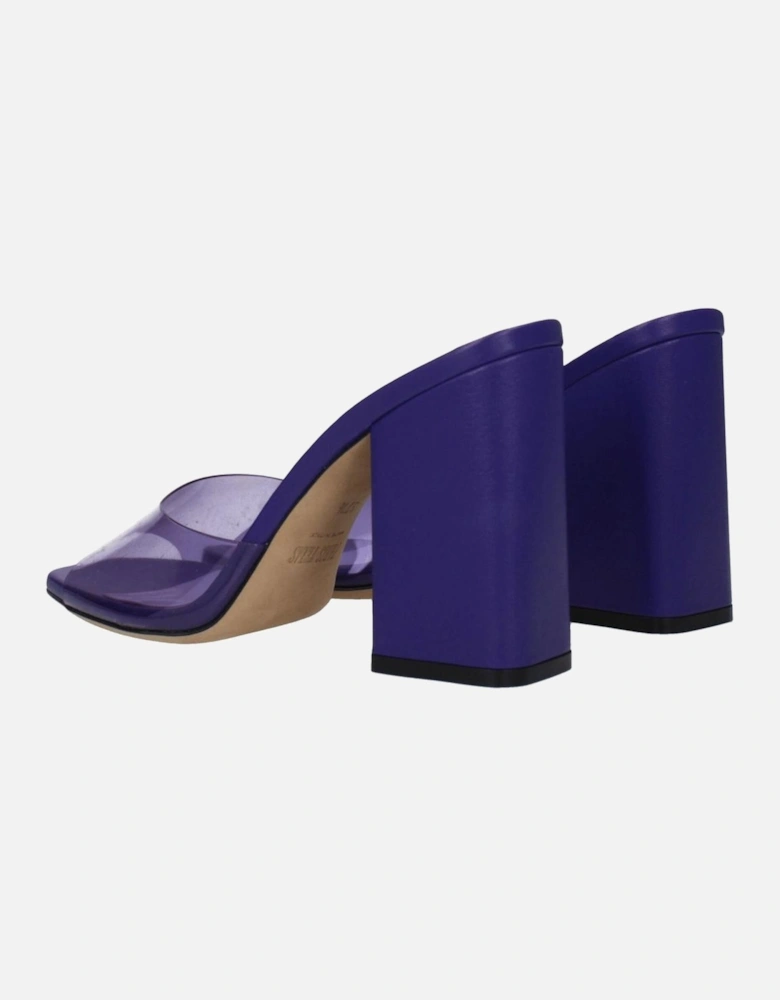 High Heel Open Toe PVC Sandals Women - Purple