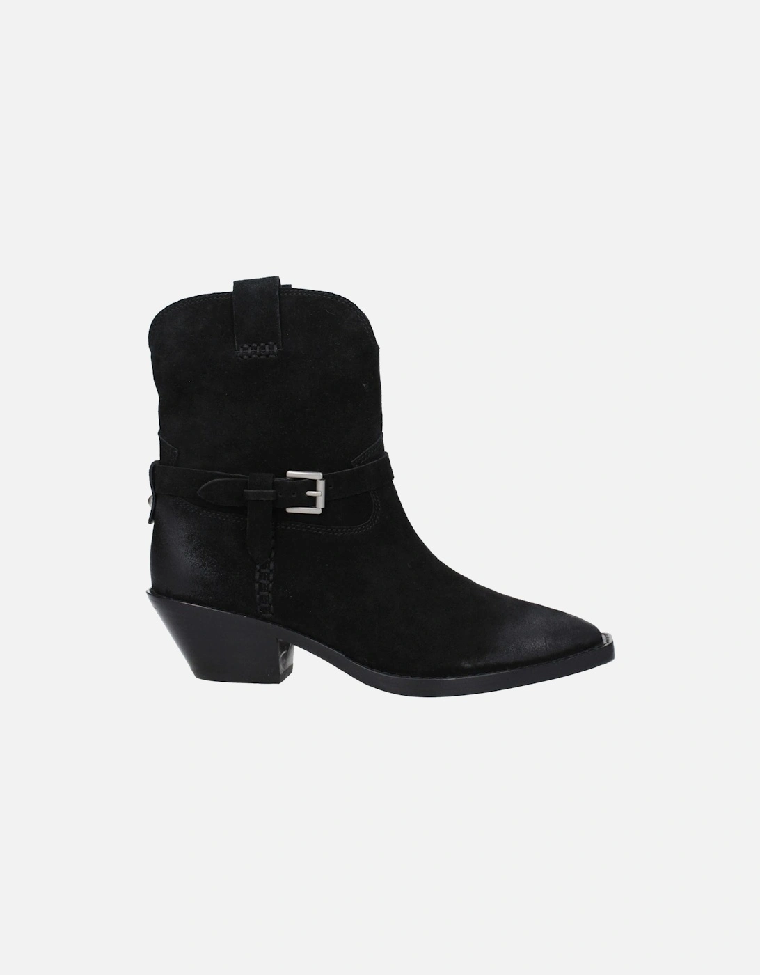 Vintage Effect Suede Ankle Boots Women - Black, 6 of 5